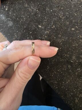 14k Gold Filled Scalloped Hammered Rings Size 7